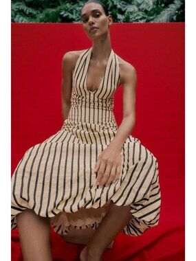 zara brown bubble dress Filippo Marchesi